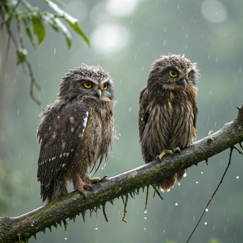 Wet Owls Symbolisms: Amazing Adaptations and Challenges of Owls in Rainy and Wet Conditions