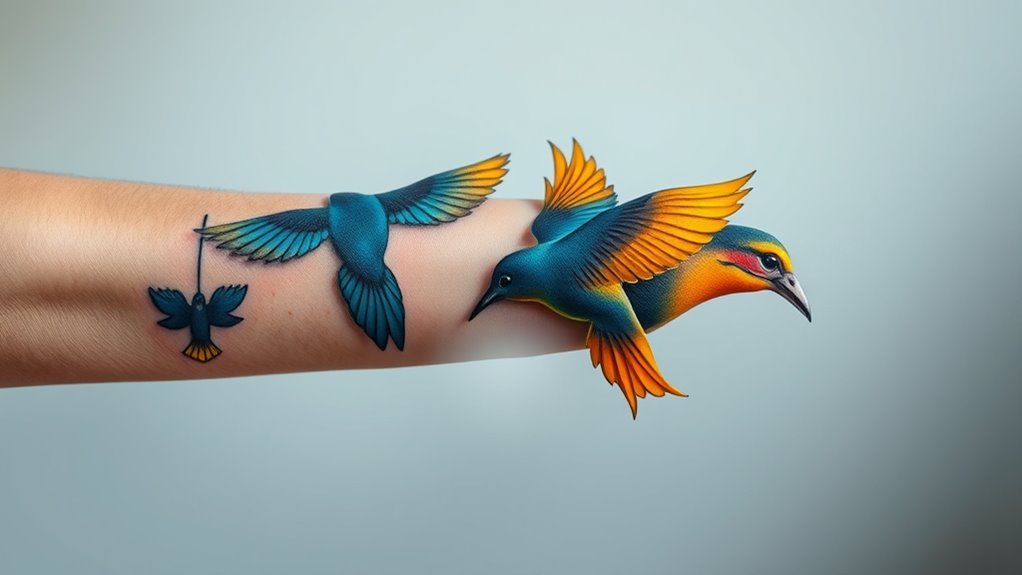 bird tattoos symbolize freedom