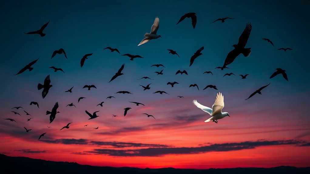 birds represent freedom and guidance