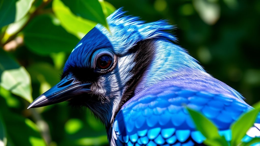 colorful blue bird messenger
