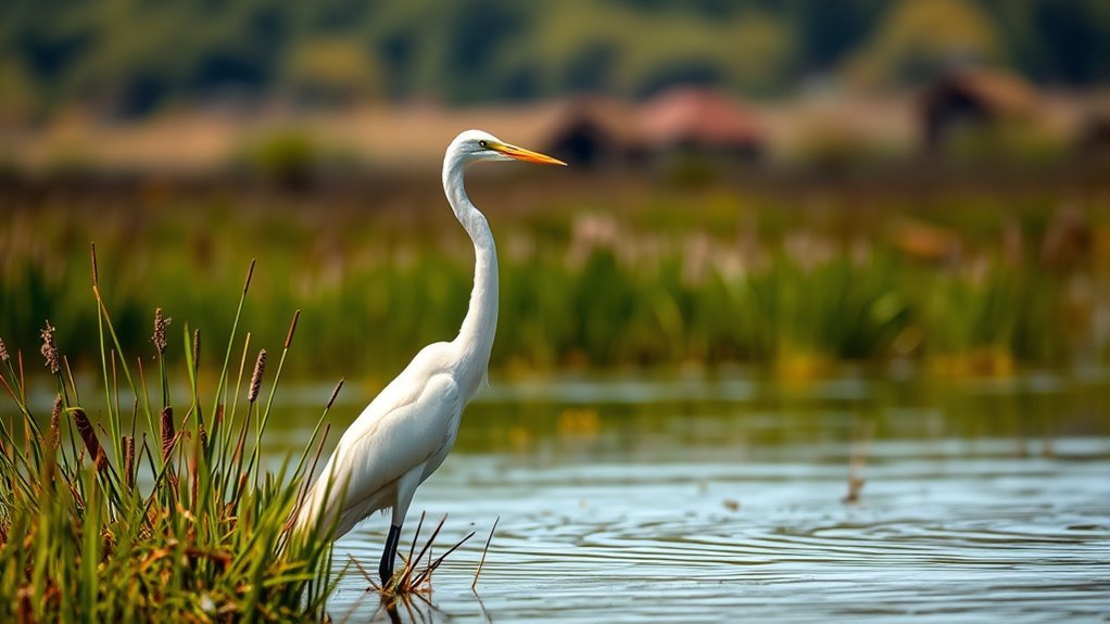 elegant long legged waterbird