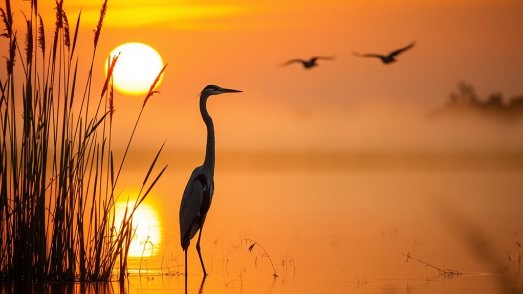 heron birds natural environment