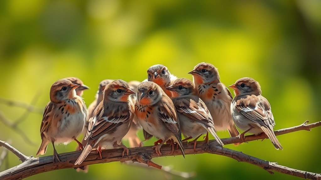 sparrows strong social connections