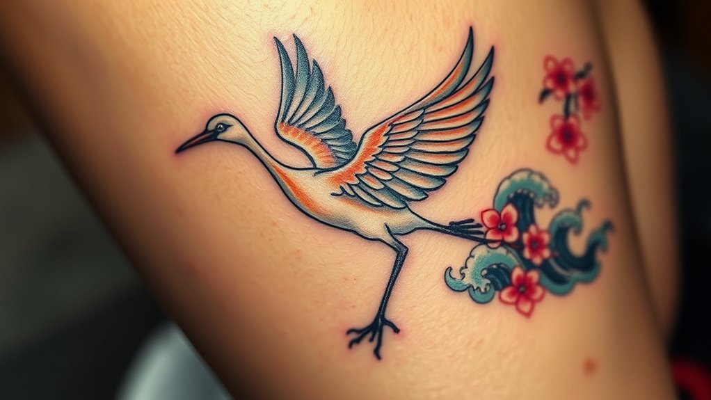 Crane Bird Tattoos: What Do They Symbolize? 3 symbol of longevity and peace